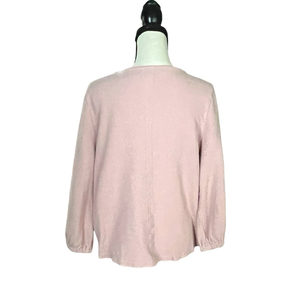 Madewell Full Sleeve textured V Neck top.#K4793. SZ. XL - Picture 2 of 8